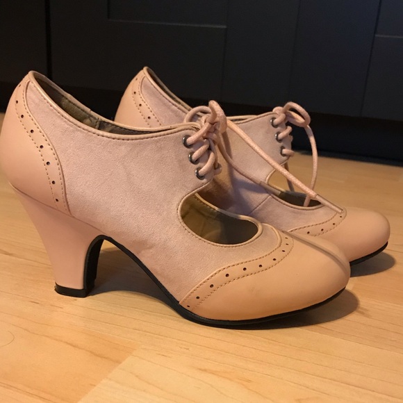 pink oxford heels
